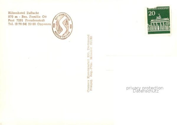 Freudenstadt Höhenhotel Zuflucht Fliegeraufnahme – Bild 2