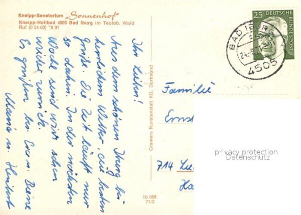 Bad Iburg Kneipp Sanatorium Sonnenhof – Bild 2