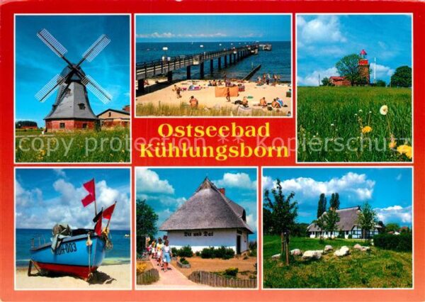 Kuehlungsborn Ostseebad Mühle Seebrücke Leuchtturm Strand Boot