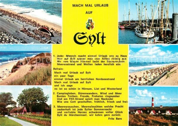 Sylt Strand Dünen Inselhäuser Hafen Leuchttu