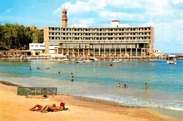 Alexandria Alexandrie Aegypten Palestine Hotel Strandpartie