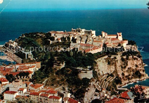 Monaco Le Rocher de Monaco Fliegeraufnahme