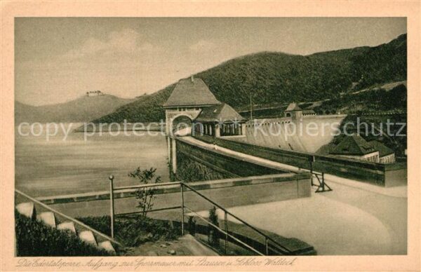Edertalsperre Sperrmauer Stausee Schloss Waldeck