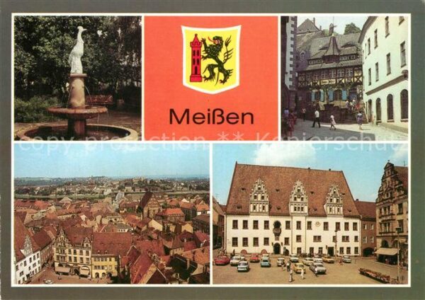 Meissen Elbe Sachsen Kändlerbrunnen Gaststaätte Vincenz Rich