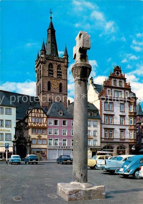Trier Hauptmarkt Marktkreuz St. Gangolph-Kirc