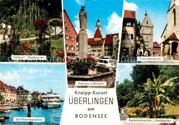 Ueberlingen Bodensee Rathaus Franziskanertor Schiffsanlegest