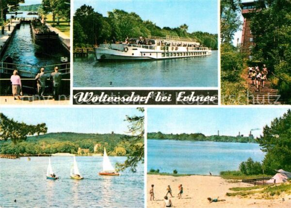 Woltersdorf Erkner Schleuse Motorschiff Flakensee Zeltplat