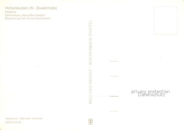Hohenleuben Poliklinik Oberschule Hans Marchwitza M – Bild 2