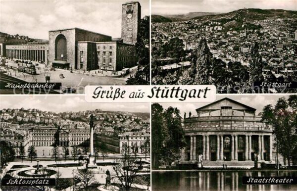 Stuttgart Hauptbahnhof Schlossplatz Staatstheater