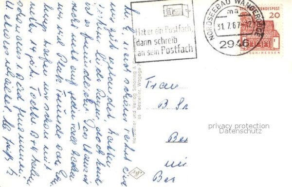Wangerooge Nordseebad Fliegeraufnahme Westanleger Zedeliusstr – Bild 2