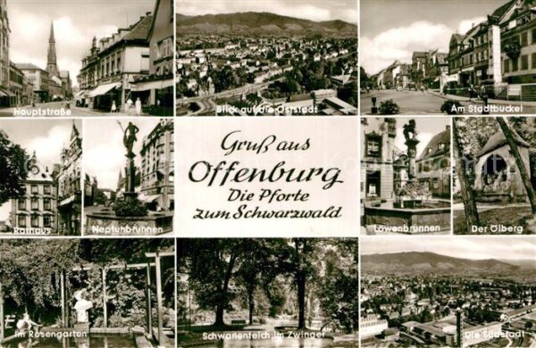 Offenburg Ölberg Hauptstrasse Rathaus Rosengarten