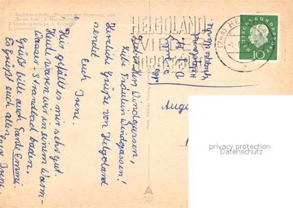 Helgoland Seebäderschiffe Wappen von Hamburg und – Bild 2
