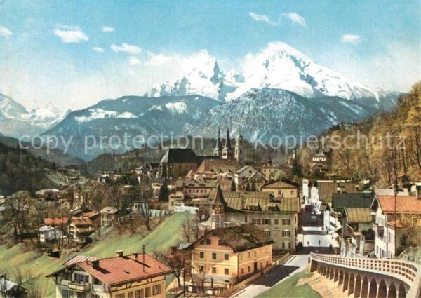 Berchtesgaden Teilansicht mit Watzmann