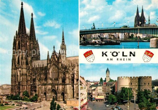 Koeln Rhein Dom Brücke Tor