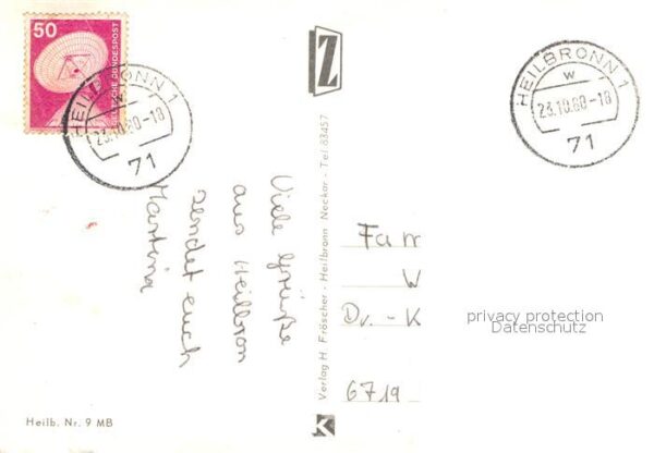 Heilbronn Neckar Fliegeraufnahme Kirche Rathaus – Bild 2