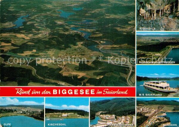 Biggesee Fliegeraufnahme Olpe Biggedamm Attahöle