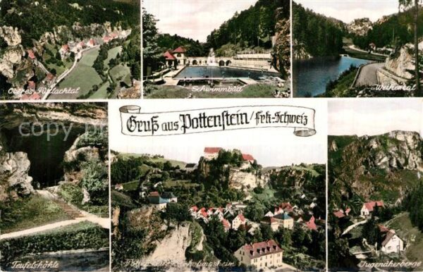 Pottenstein Oberfranken Oberes Putlachtal Schwimmbad Weihertal