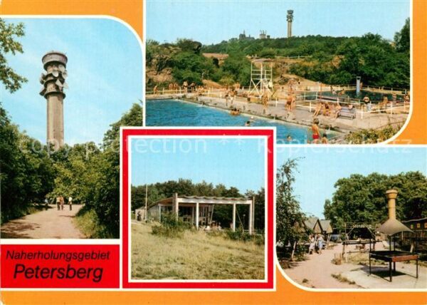 Petersberg Halle Fernsehturm Bergbad Pavillon HOG Waldsc