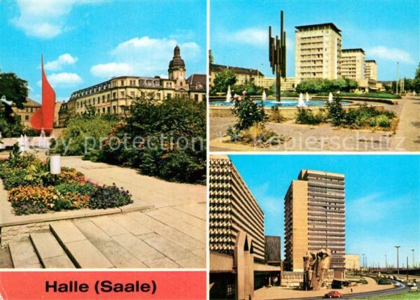 Halle Saale Fahnenmonument Flamme der Revoluion Röh