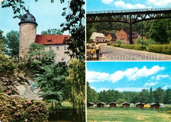 Karl-Marx-Stadt Burg Rabenstein Alter Eisenbahnviadukt