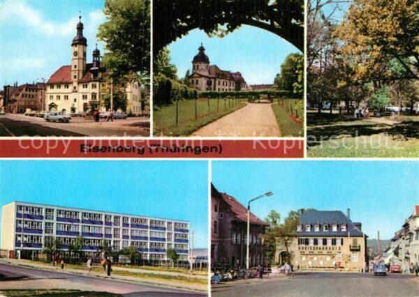 Eisenberg Thueringen Rathaus Schlossgarten Park des Friedens