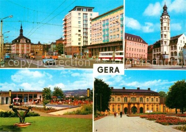 Gera Strasse der Republik Rathaus Terrassenc