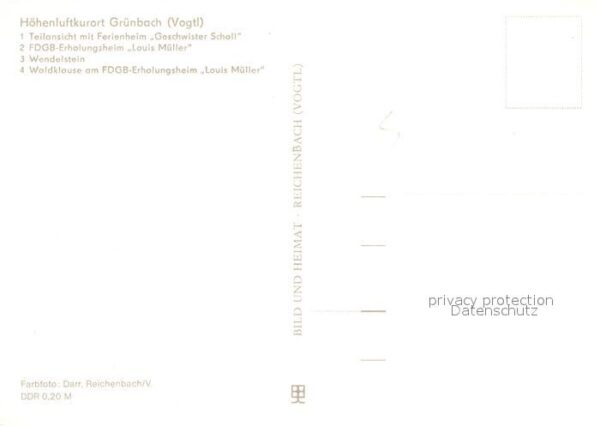 Gruenbach Vogtland Ferienheim Geschwister Scholl FDGB Erho – Bild 2