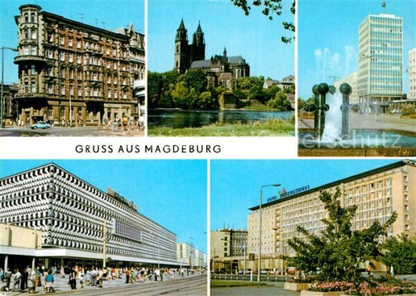 Magdeburg Hasselbachplatz Elbe Dom Karl Marx Str