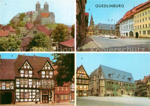 Quedlinburg Schloss Markt Klopstockhaus Rathaus