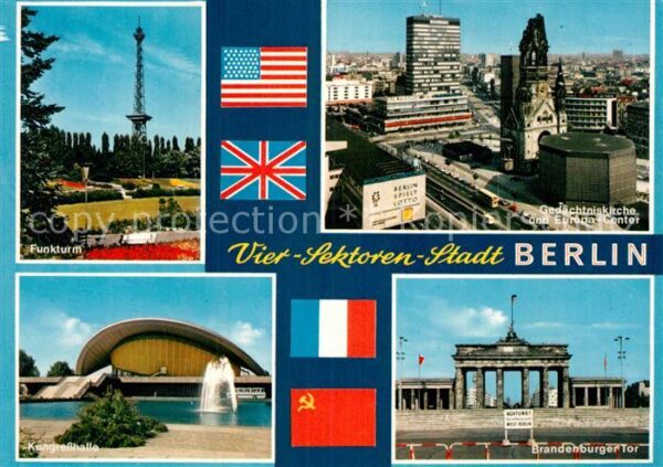 Berlin Funkturm Gedächtniskirche und Europa Ce