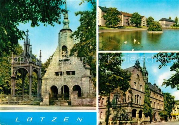 Luetzen Gustav Adolf Denkmal Schwanenteich Rath