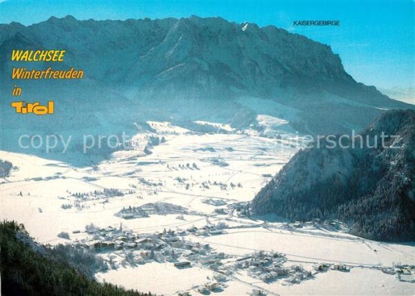 Walchsee Tirol Fliegeraufnahme Kaisergebirge