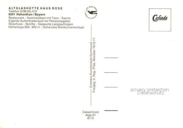 Hohenthan Oberpfalz Altglashütte Haus Rose – Bild 2