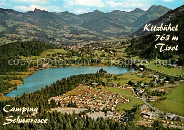Kitzbuehel Tirol Camping Schwarzsee Fliegeraufnahme