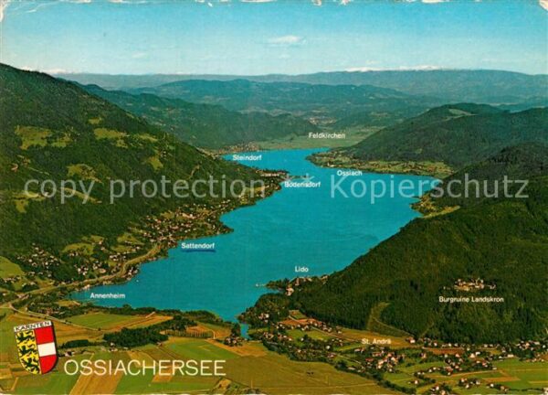 Ossiachersee Fliegeraufnahme