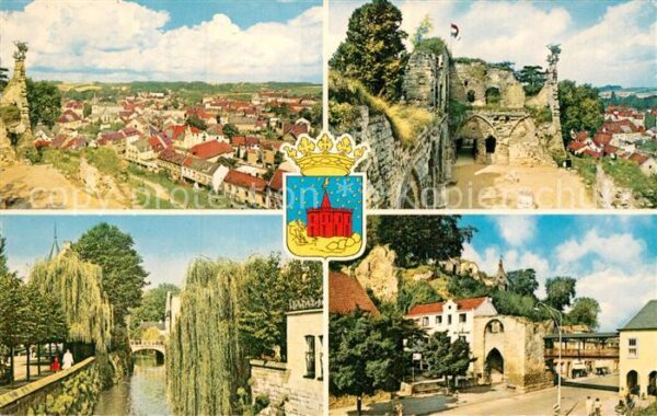 Valkenburg Suedholland Panorama Burgruine Kanal