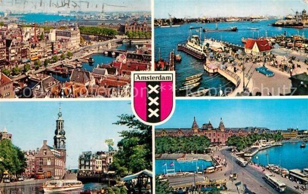 Amsterdam Niederlande Fliegeraufnahmen Kirche Hafenpartie