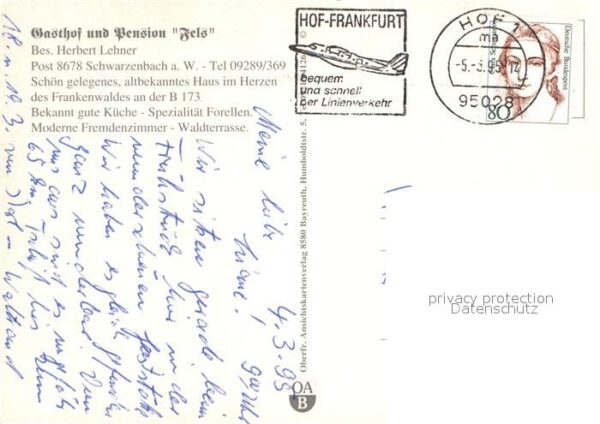 Schwarzenbach Saale Gasthof und Pension Fels – Bild 2