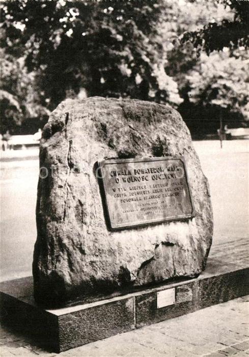 Warschau Masowien Gedenkstein in der Innenstadt