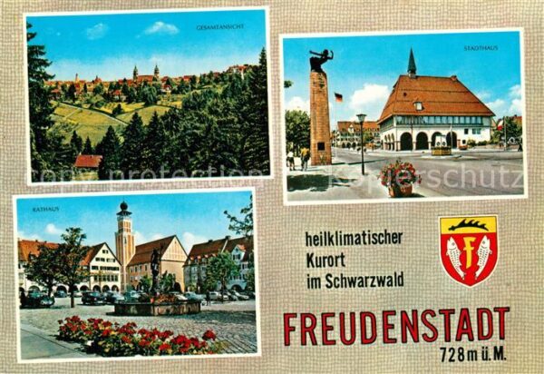 Freudenstadt Gesamtansicht Stadthaus Rathaus