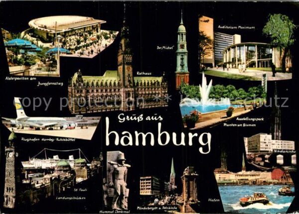 Hamburg Alsterpavillon am Jungfernstieg Rathaus