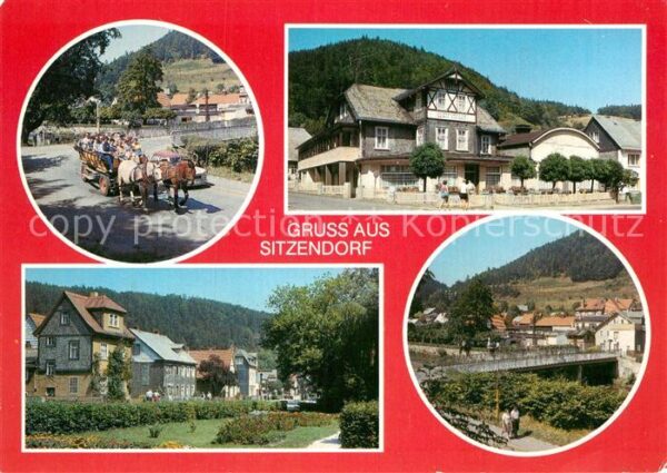 Sitzendorf Thueringen Pferdewagen Gasthof Brücke