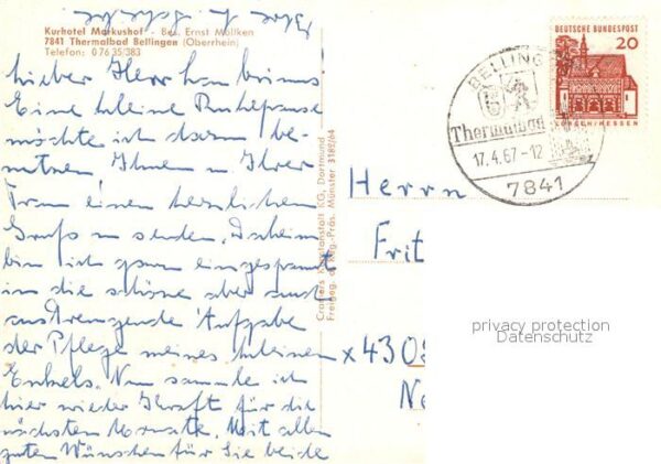 Bad Bellingen Kurhotel Markushof Fliegeraufnahme – Bild 2