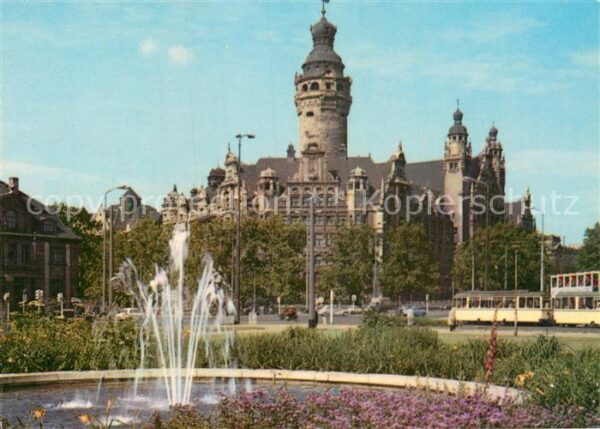 Leipzig Neues Rathaus Springbrunnen