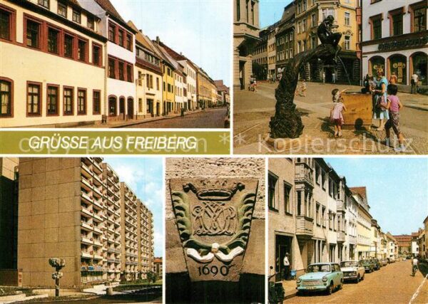 Freiberg Sachsen Spätgot Bürgerhäuser Karl Marx Str Aug