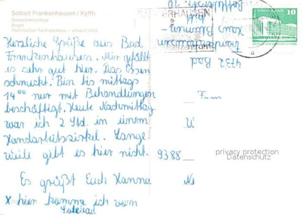 Bad Frankenhausen Soleschwimmbad Anger Historischer Fachw – Bild 2