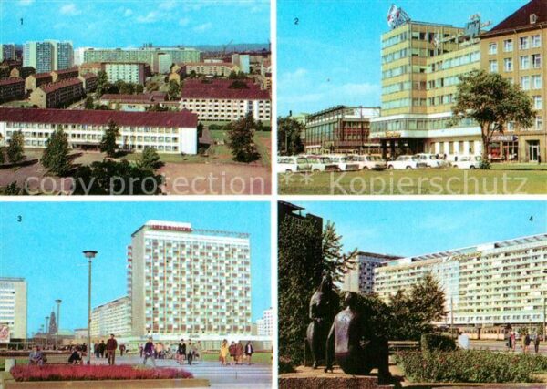 Dresden Blick vom Hochhaus Parkstrasse Am Postp
