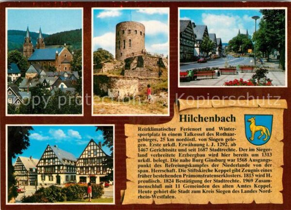 Hilchenbach Kirche Burg Ginsburg Strassenpartie Fac