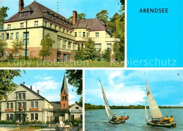 Arendsee Ostseebad FDGB Erholungsheim Waldheim Rathaus Are