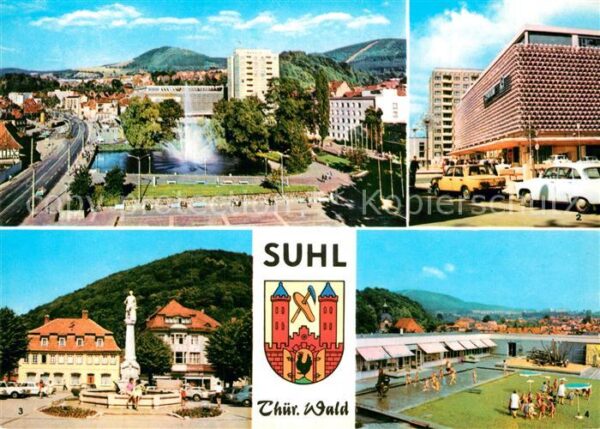 Suhl Thueringer Wald Stadtzentrum Warenhaus Centru Markt mit